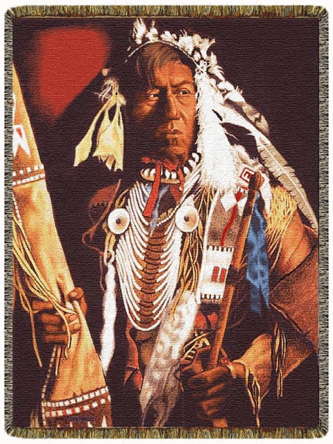 Standing Bear Tapestry Afghan